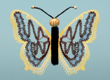 Preview: 031 Klöppelbrief Schmetterling "Trauermantel" für Chenille Körper