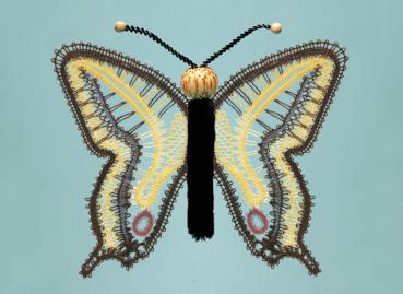 Preview: 033 Klöppelbrief Schmetterling "Schwalbenschwanz" für Chenille Körper