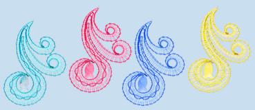 Preview: 288 Bastelset  „Fischlein in der Woge“ mit 10 bunten Fischen aus Acryl