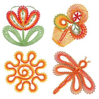 Preview: 331 Klöppelbrief 4 Motive „Sommer"