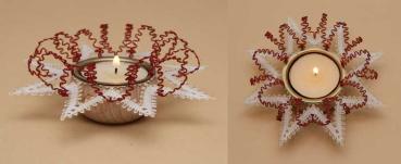 Preview: 149 Klöppelbrief  Stern „Zacken“ für Teelichthalter