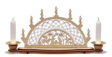 Preview: 180 Klöppelbrief Klöppeleinsatz „Helixsternchen“ für Lichterbogen