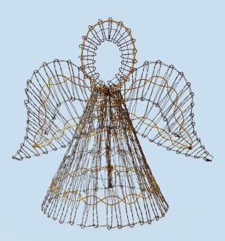 Preview: 252 Klöppelbrief “Engel” aus Draht