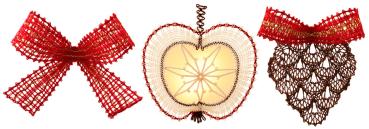 Preview: 253 Klöppelbrief Weihnachtsbaumschmuck "Paradiesgarten"