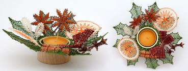 Preview: 255 Klöppelbrief  „Gewürzkranz“  für Teelichthalter