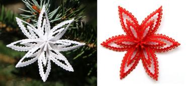 Preview: 294 Klöppelbrief Baumbehang „ Faltstern“