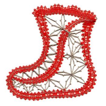 Preview: 302 Klöppelbrief Nikolausstiefel "Nostalgie"