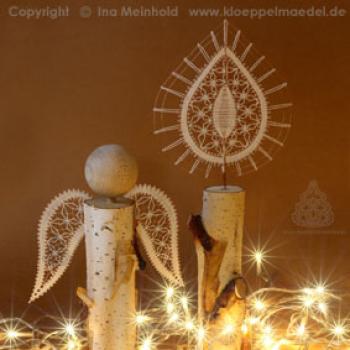 Preview: 388 Klöppelbrief Engelsflügel „Sternchen"