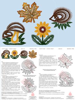 336 Klöppelbrief 4 Motive „Herbst"