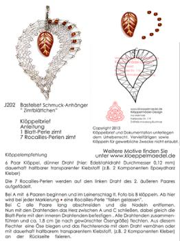 219 Klöppelschmuck Bastelset  „Zimtblättchen“