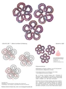 207 Klöppelbrief 3 Blüten