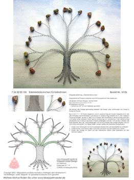 156 Klöppelbrief „Edelsteinbäumchen“ für Keilrahmen