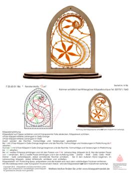 186 Klöppelbrief Fenster „Sun“