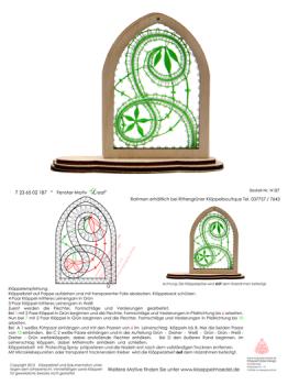 187 Klöppelbrief Fenster „Leaf“