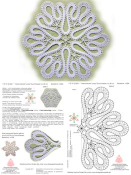 204 Klöppelbrief Kleine Decke „Loops“