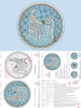 392 Klöppelbrief Motiv "Klöpplerin"