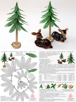 507 Klöppelbrief Tannenbaum “Maigrün" in 3D-Optik