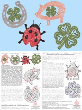 527 Klöppelbrief 4 Motive "Viel Glück!"