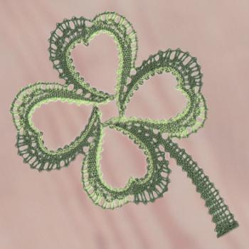 Preview: 599 Klöppelbrief  Glücks-Kleeblatt "Fortuna"