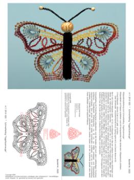 023 Klöppelbrief Schmetterling "Tagpfauenauge" für Chenille Körper