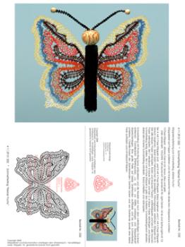 032 Klöppelbrief Schmetterling "Kleiner Fuchs" für Chenille Körper