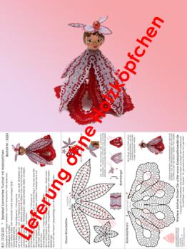 223 Klöppelbrief Sommerfee "Fuchsie" ohne Holzköpfchen