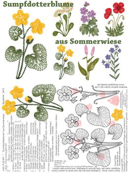 473 Klöppelbrief "Sumpfdotterblume" aus Sommerwiese