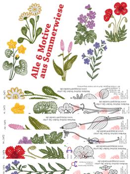 477 Klöppelbrief "6 Motive" Sommerwiese