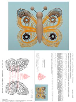 025 Klöppelbrief Schmetterling "Goldene Acht" für Holzkörper