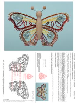 026 Klöppelbrief Schmetterling "Tagpfauenauge" für Holzkörper