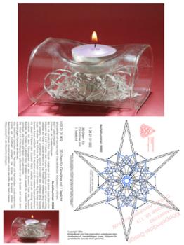 002 Klöppelbrief Einsatz "Stern" für Glasleuchter
