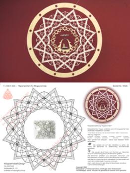 045 Klöppelbrief Stern für Ringpyramide