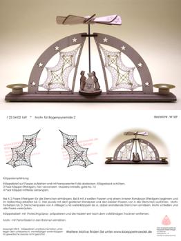 169 Klöppelbrief Klöppeleinsatz für Bogenpyramide Motiv 2