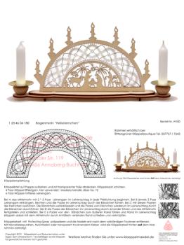 180 Klöppelbrief Klöppeleinsatz „Helixsternchen“ für Lichterbogen