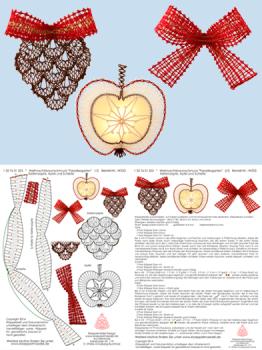 253 Klöppelbrief Weihnachtsbaumschmuck "Paradiesgarten"
