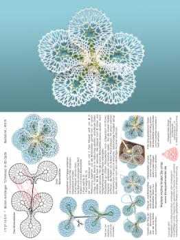 519 Klöppelbrief "Christrose" in 3D-Optik zum Aufhängen