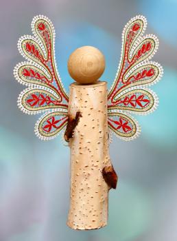 Preview: 598 Klöppelbrief Engelsflügel „Christine"