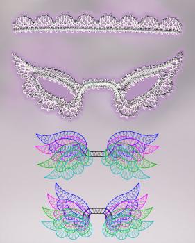 Preview: 661 Klöppelbrief Engelsflügel "Emilia"