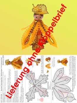 P077 Zubehör - bemaltes Holzköpfchen für Vier-Jahreszeiten-Figur Herbstgeistlein "Blättchen"