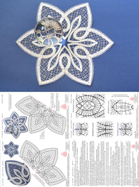 489 Klöppelbrief  Decke "Asterisco"