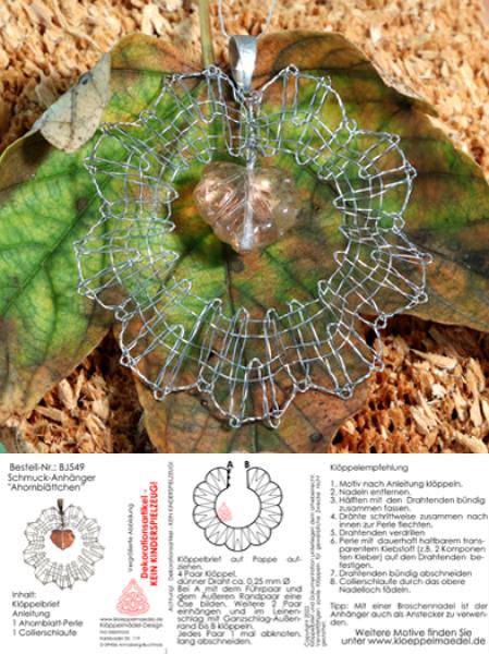 549 Klöppelschmuck Bastelset „Ahornblättchen"
