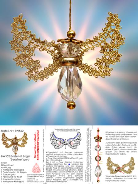 553 Bastelset Perlen-Engel "Serafine" gold