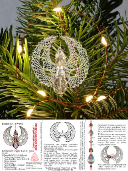 597 Bastelset Perlen-Engel "Luna" silber