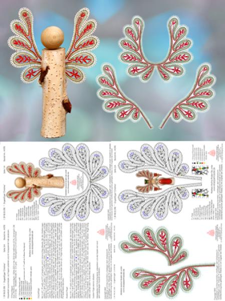 598 Klöppelbrief Engelsflügel „Christine"