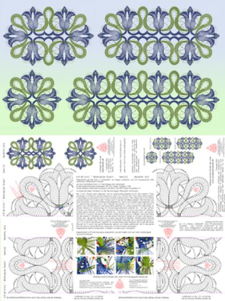 612 Klöppelbrief  Decken „Enzian“