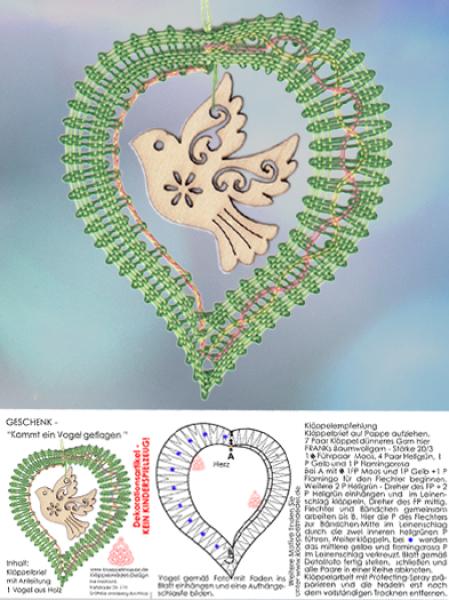 645 Bastelset Anhänger "Kommt ein Vogel geflogen"