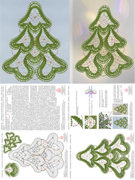 666 Klöppelbrief  "Tannenbaum" aus der Serie "Antik"