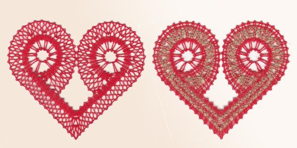 671 Klöppelbrief Anhänger Herz "Hygge"