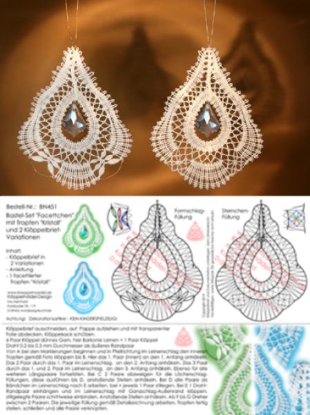 451 Bastelset Anhänger "Facettchen" Kristall