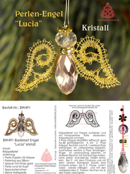 491 Bastelset Perlen-Engel "Lucia" kristall